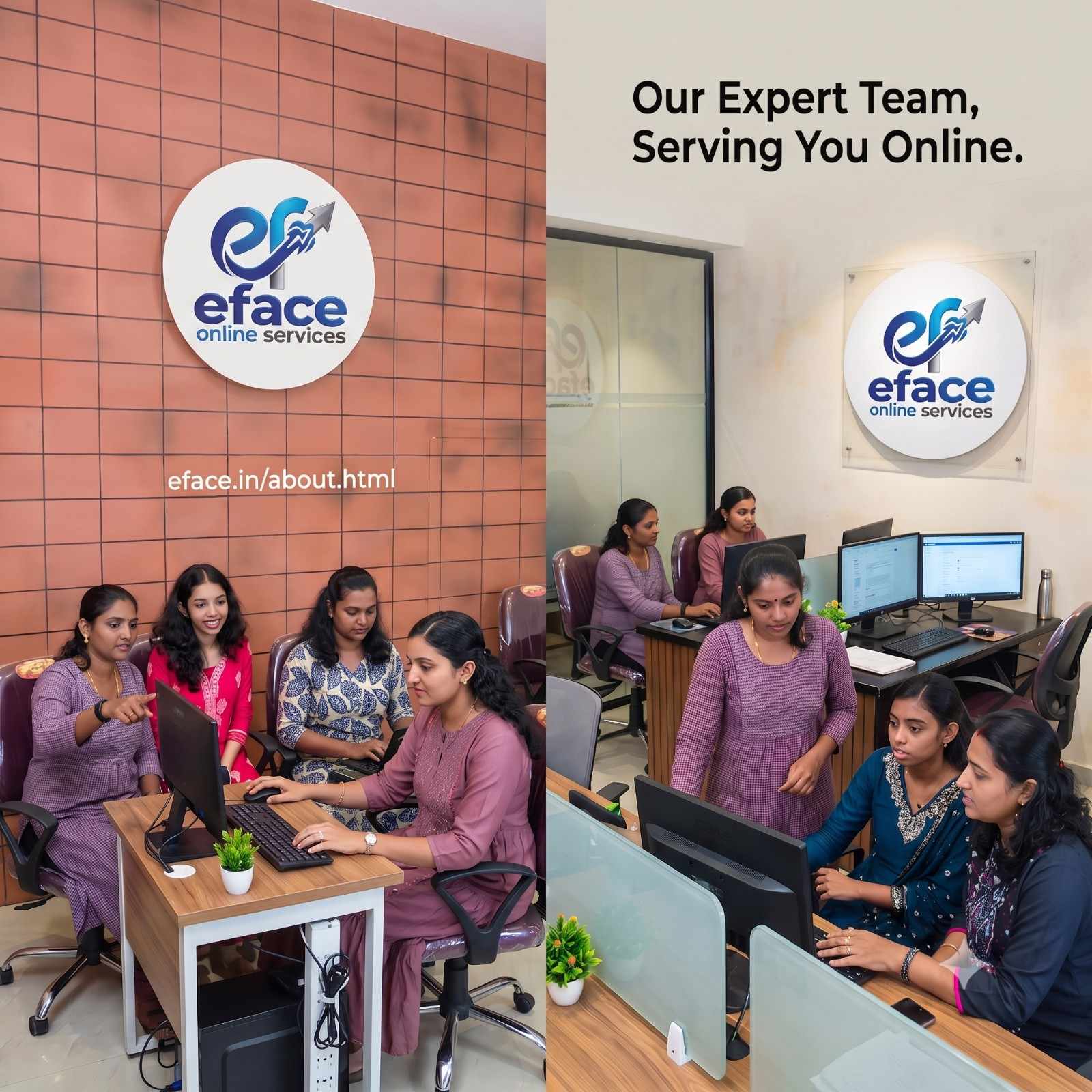 The eface.in team at their Thalassery office